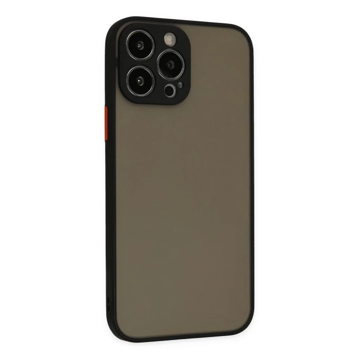 iPhone 13 Pro Max Kılıf Montreal Silikon Kapak - Siyah