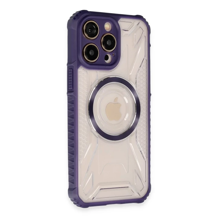 iPhone 13 Pro Max Kılıf Prag Magneticsafe Kapak - Derin Mor