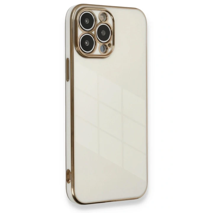 iPhone 13 Pro Max Kılıf Volet Silikon - Beyaz