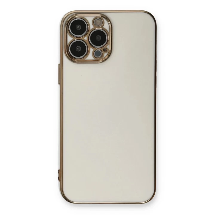 iPhone 13 Pro Max Kılıf Volet Silikon - Beyaz