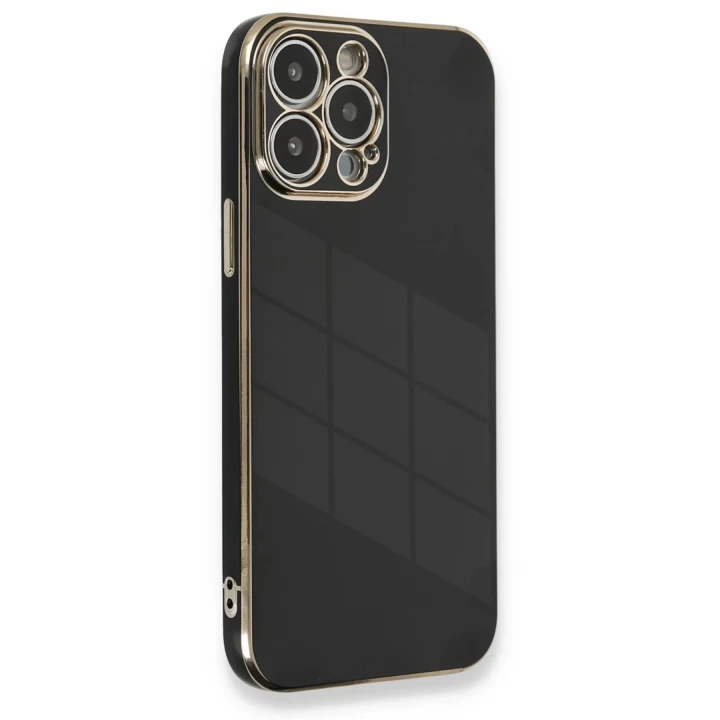 iPhone 13 Pro Max Kılıf Volet Silikon - Siyah
