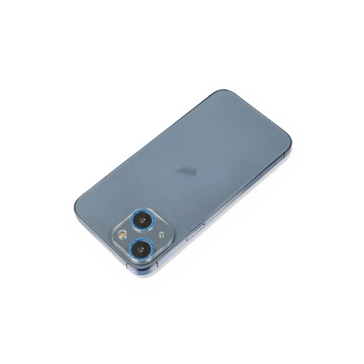 iPhone 13 Shine Kamera Lens Koruma Cam - Mavi