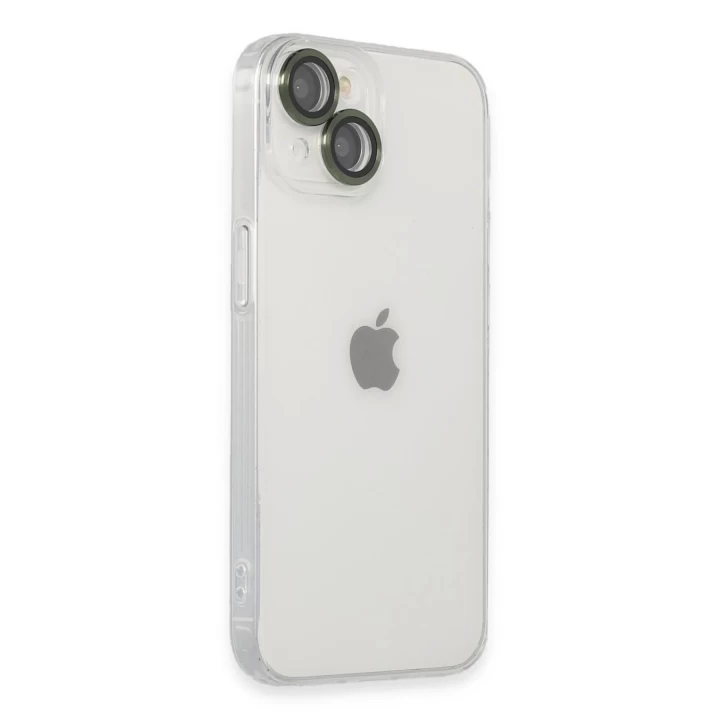 iPhone 14 Kılıf Luko Lens Silikon - Yeşil