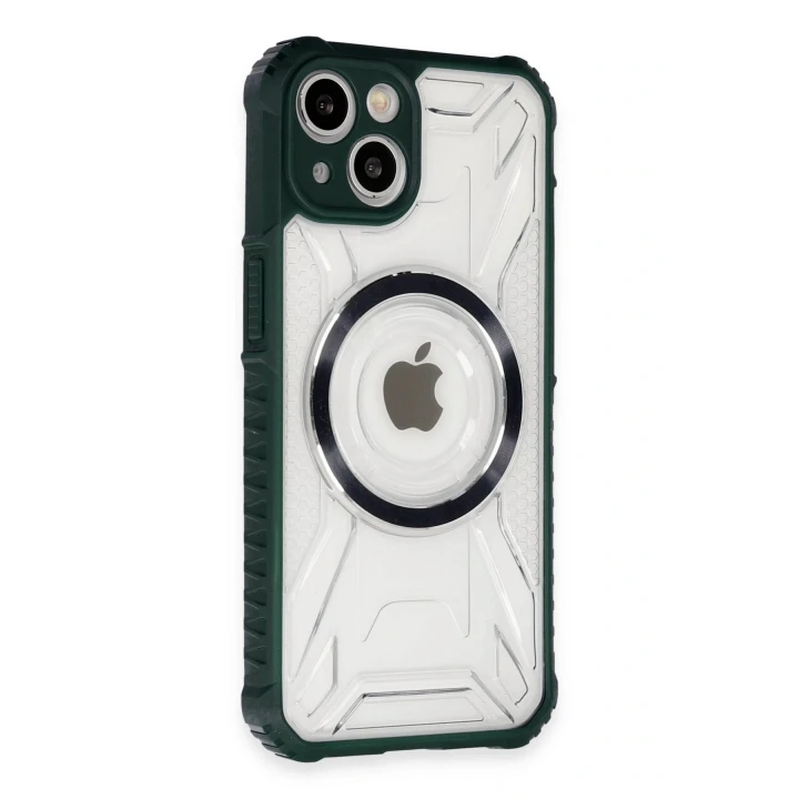 iPhone 14 Kılıf Prag Magneticsafe Kapak - Koyu Yeşil