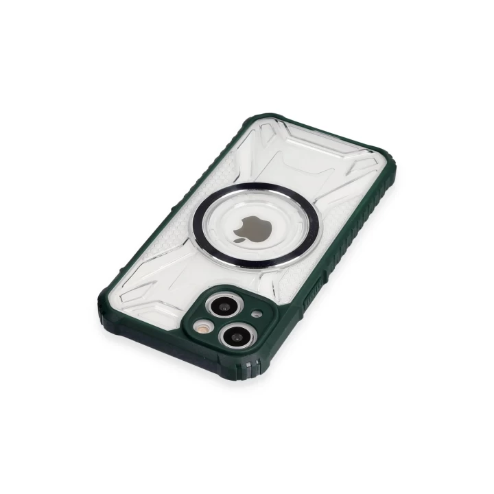 iPhone 14 Kılıf Prag Magneticsafe Kapak - Koyu Yeşil