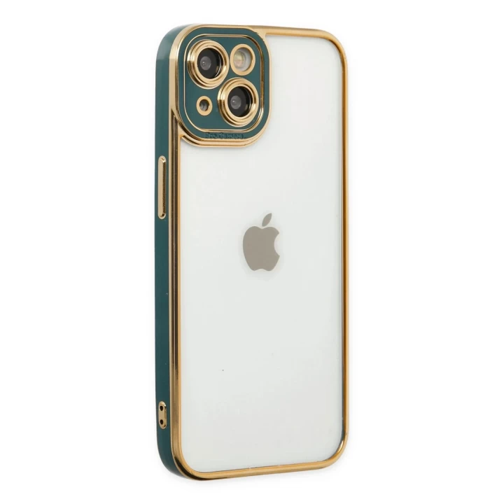 iPhone 14 Plus Kılıf Liva Lens Silikon - Yeşil