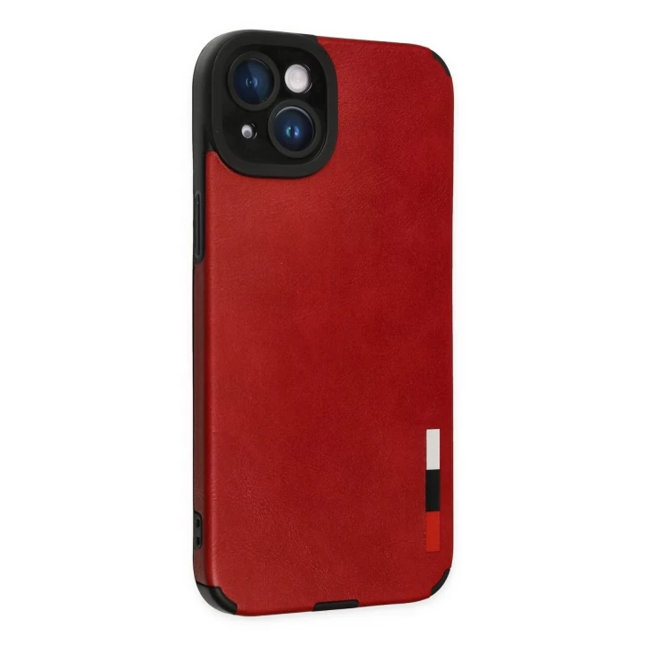 iPhone 14 Plus Kılıf Loop Deri Silikon - Kırmızı