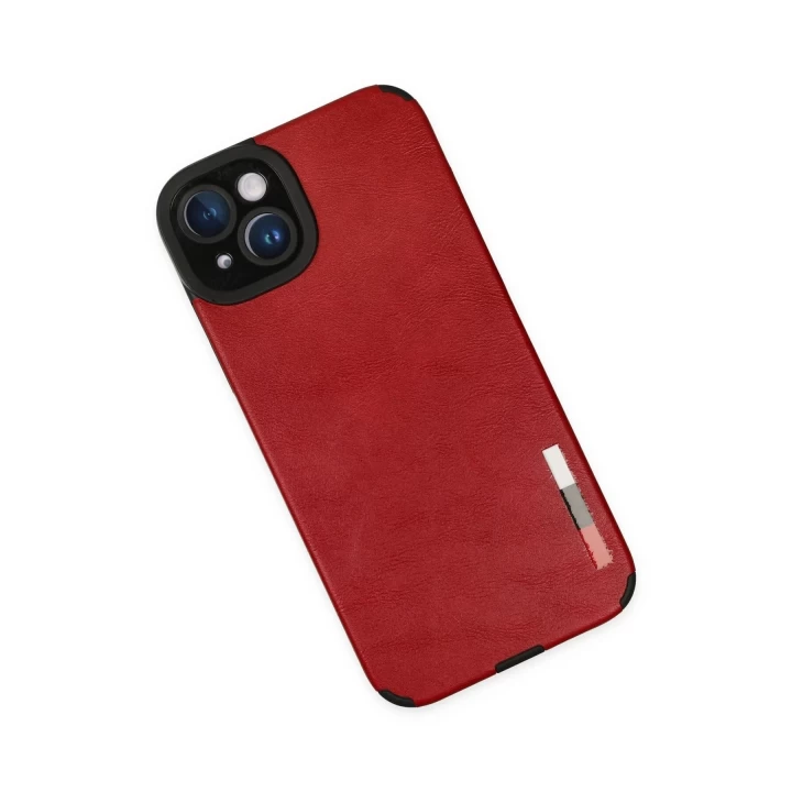 iPhone 14 Plus Kılıf Loop Deri Silikon - Kırmızı