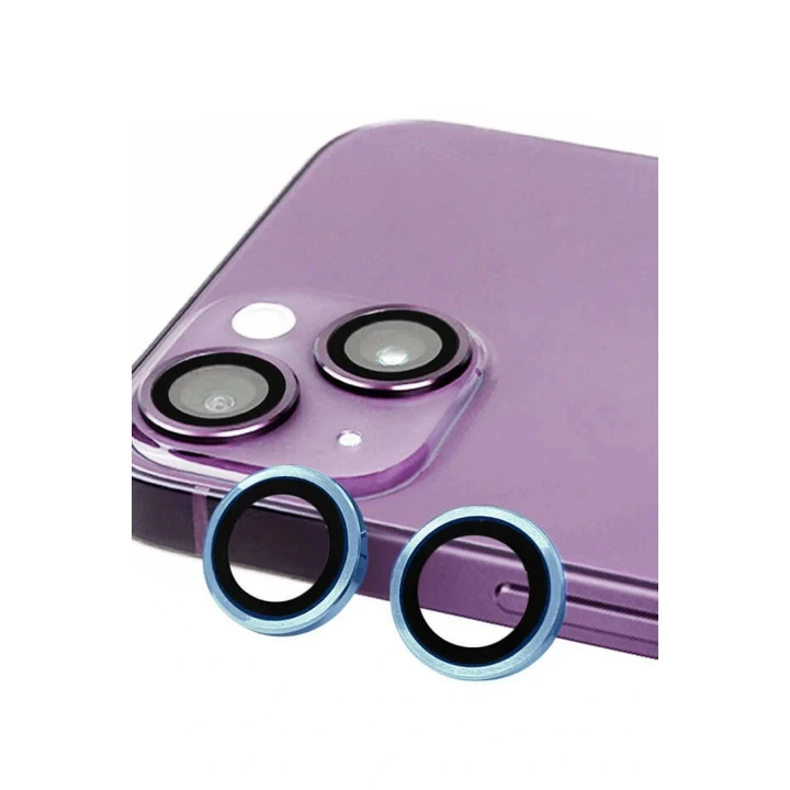 iPhone 14 Plus Raze Metal Kamera Lens - Mavi