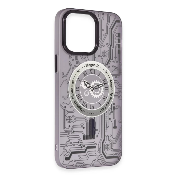 iPhone 14 Pro Kılıf Apollo Magneticsafe Desenli Kapak - Apollo Mor - 5
