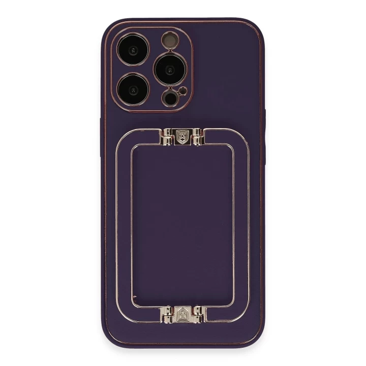 iPhone 14 Pro Max Kılıf Coco Elit Kapak - Derin Mor