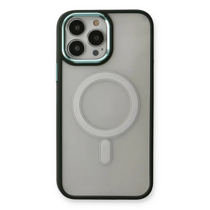 iPhone 14 Pro Max Kılıf Room Magneticsafe Silikon - Köknar Yeşili