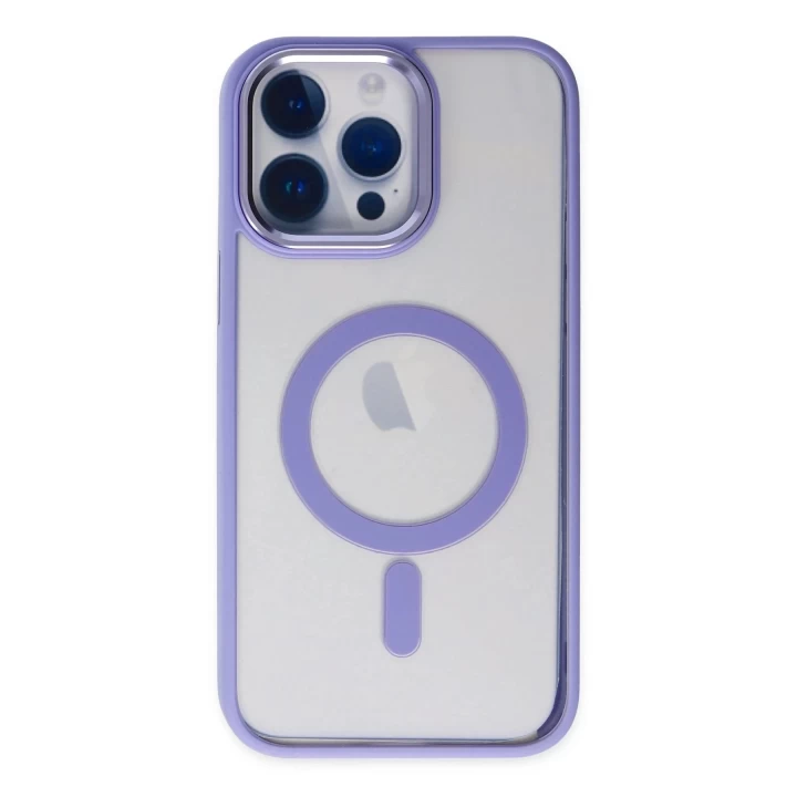 iPhone 14 Pro Max Kılıf Room Magneticsafe Silikon - Lila