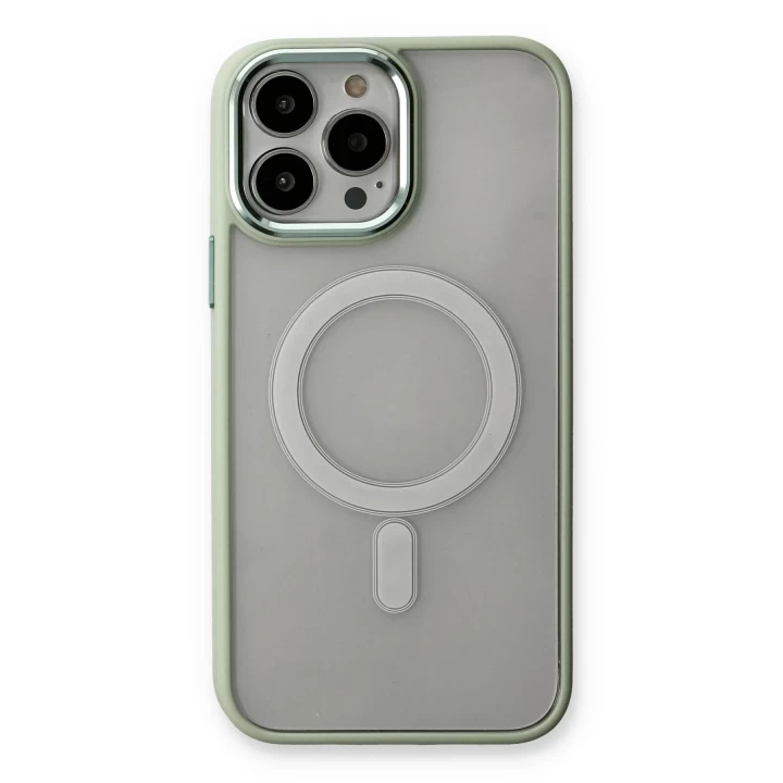 iPhone 14 Pro Max Kılıf Room Magneticsafe Silikon - Su Yeşili