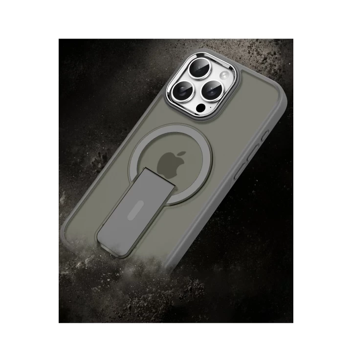 iPhone 14 Pro Max Tork Magsafe Standlı Kapak - Siyah