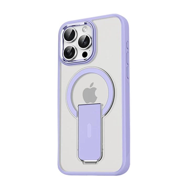iPhone 15 Pro Max Tork Magsafe Standlı Kapak - Lila