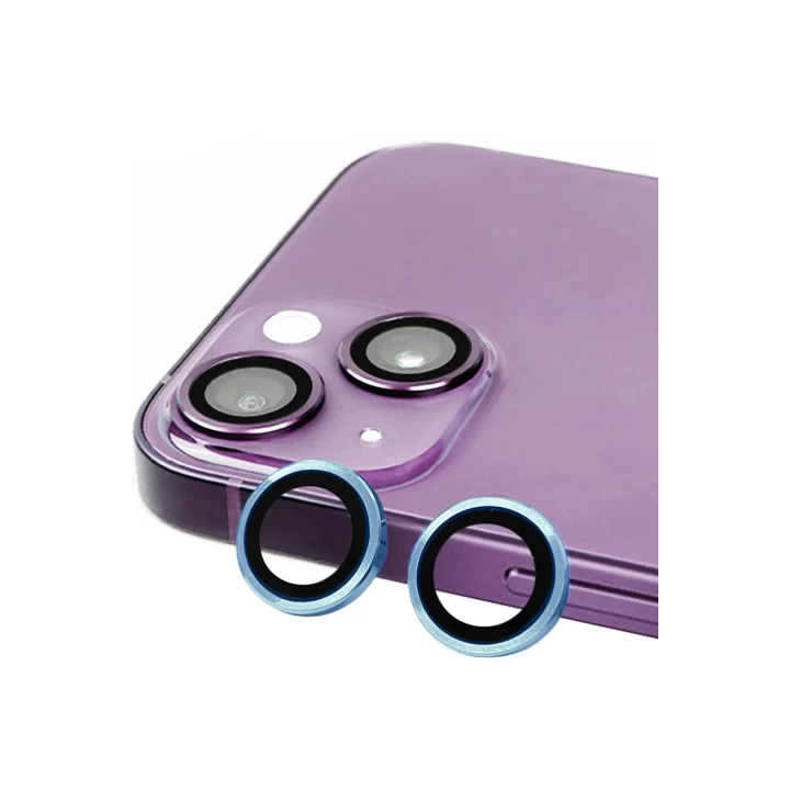 iPhone 15 Raze Metal Kamera Lens - Mavi