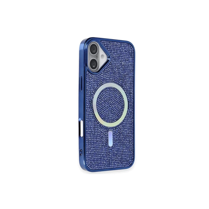 iPhone 16 Kılıf Diamond Magsafe Kapak - Lacivert