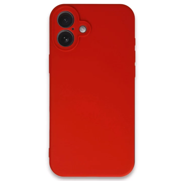iPhone 16 Kılıf First Silikon - Kırmızı