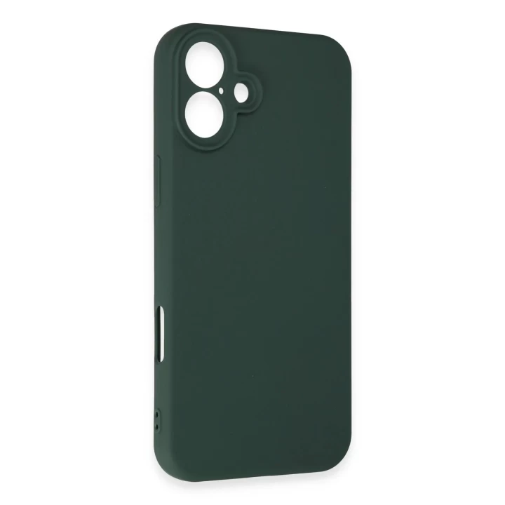 iPhone 16 Plus Kılıf First Silikon - Koyu Yeşil