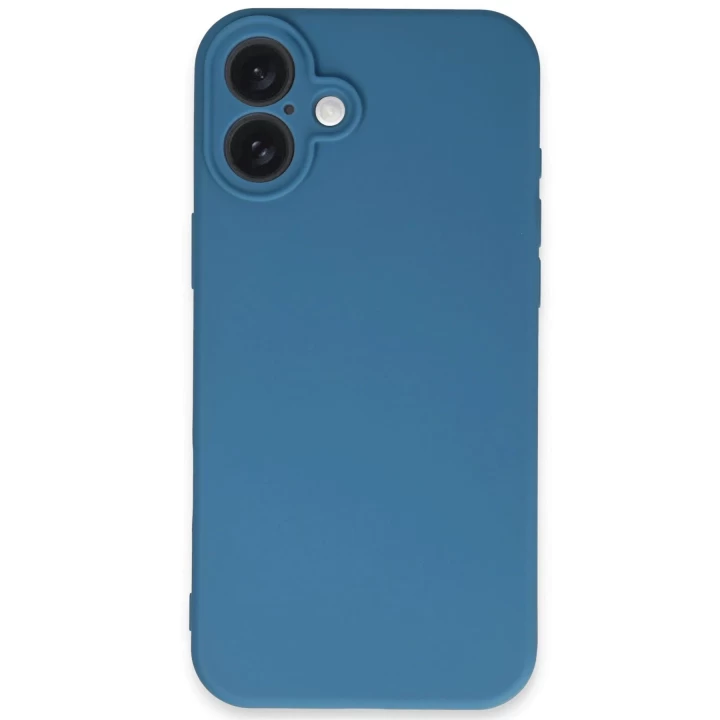 iPhone 16 Plus Kılıf First Silikon - Mavi