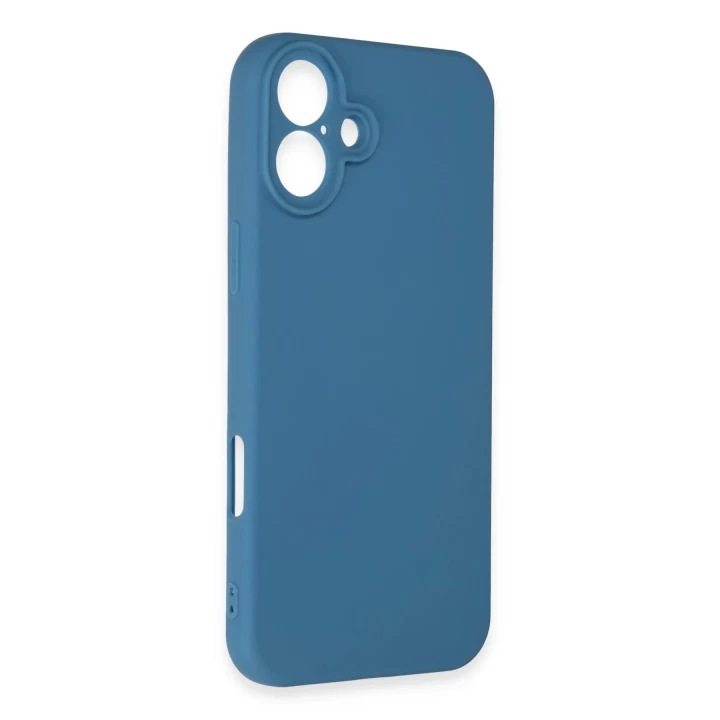 iPhone 16 Plus Kılıf First Silikon - Mavi