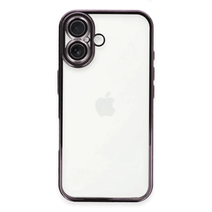 iPhone 16 Plus Kılıf Razer Lensli Silikon - Mor