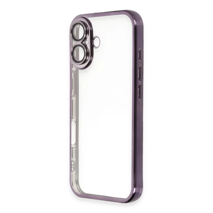 iPhone 16 Plus Kılıf Razer Lensli Silikon - Mor
