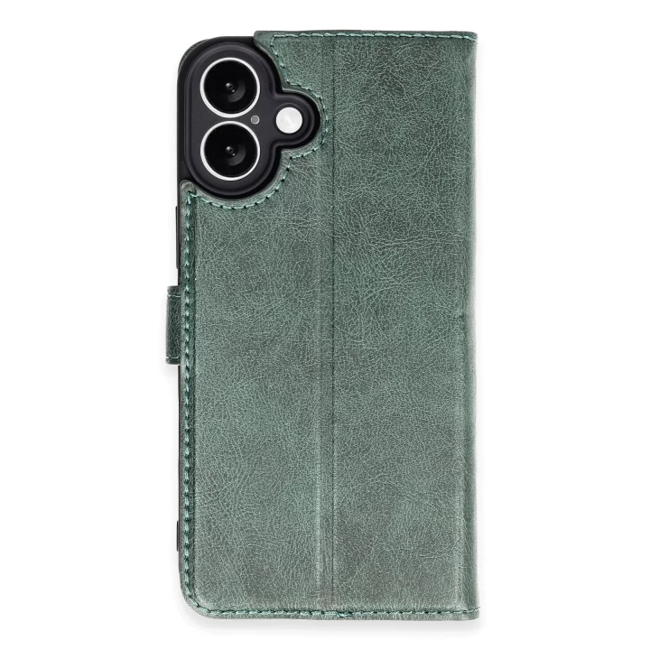 iPhone 16 Plus Kılıf Trend S Plus Kapaklı Kılıf - Yeşil
