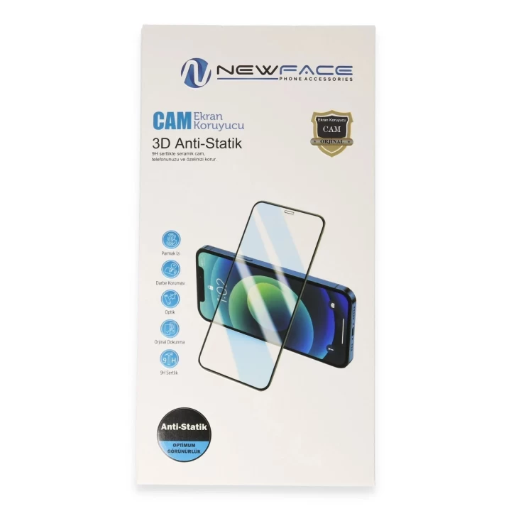 iPhone 16 Pro 3D Antistatik Cam Ekran Koruyucu
