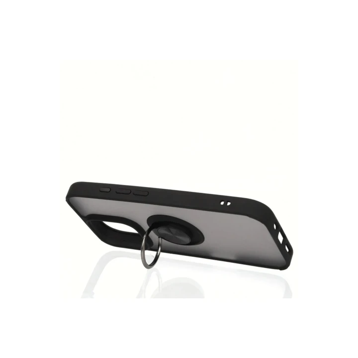 iPhone 16 Pro Kılıf Montreal Yüzüklü Silikon Kapak - Kırmızı