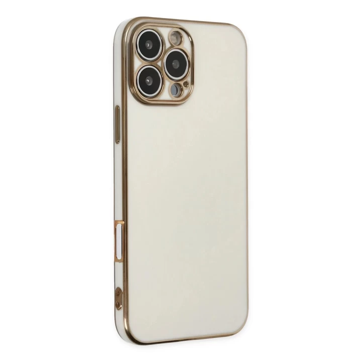 iPhone 16 Pro Kılıf Volet Silikon - Beyaz