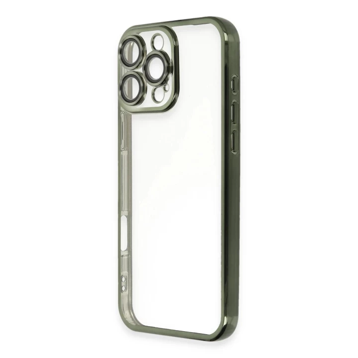 iPhone 16 Pro Max Kılıf Razer Lensli Silikon - Yeşil