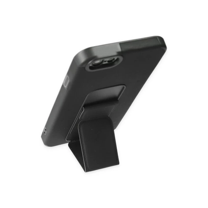 iPhone 6 Kılıf Mega Standlı Silikon - Siyah