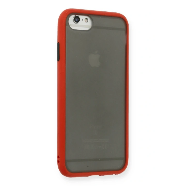 iPhone 6 Kılıf Montreal Silikon Kapak - Kırmızı