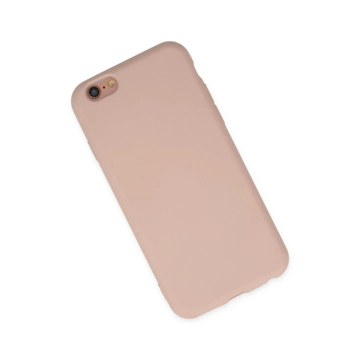 iPhone 6 Kılıf Nano içi Kadife Silikon - Pudra
