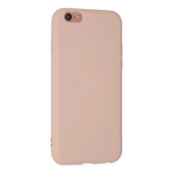 iPhone 6 Kılıf Nano içi Kadife Silikon - Pudra
