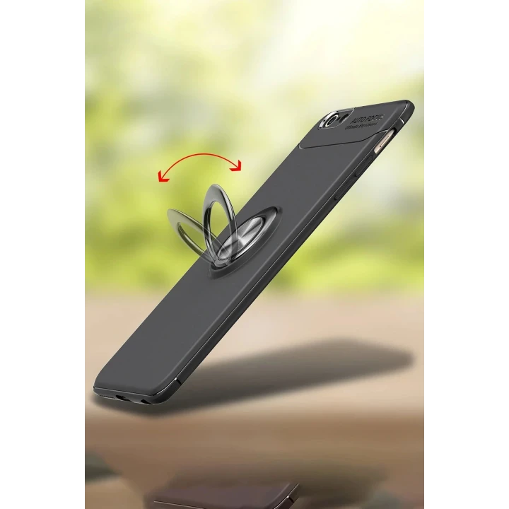 iPhone 6 Kılıf Range Yüzüklü Silikon - Kırmızı