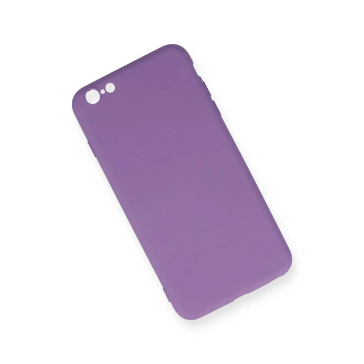 iPhone 6 Plus Kılıf Nano içi Kadife Silikon - Mor