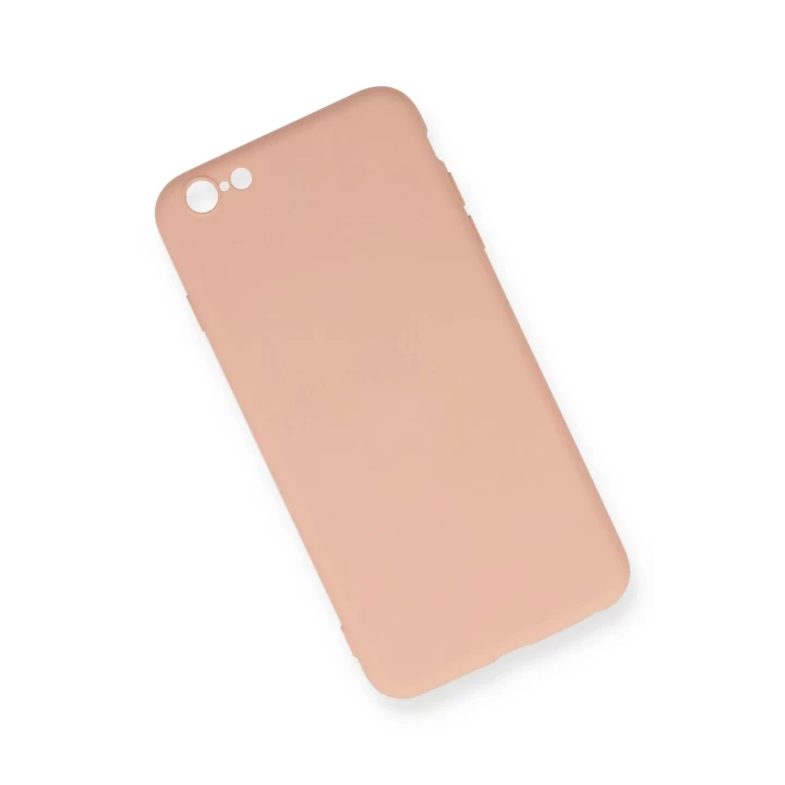 iPhone 6 Plus Kılıf Nano içi Kadife Silikon - Pudra