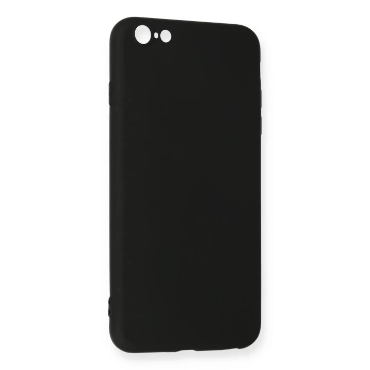 iPhone 6 Plus Kılıf Nano içi Kadife Silikon - Siyah