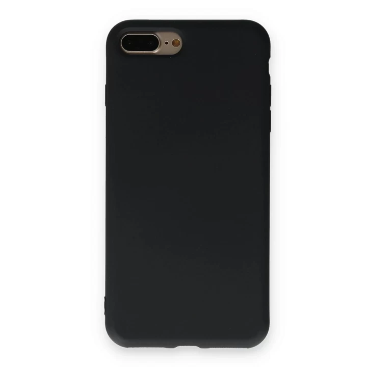 iPhone 7 Plus Kılıf Nano içi Kadife Silikon - Siyah
