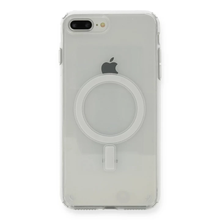 iPhone 8 Plus Kılıf Magneticsafe Şeffaf Silikon - Şeffaf