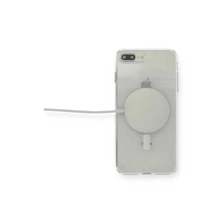 iPhone 8 Plus Kılıf Magneticsafe Şeffaf Silikon - Şeffaf