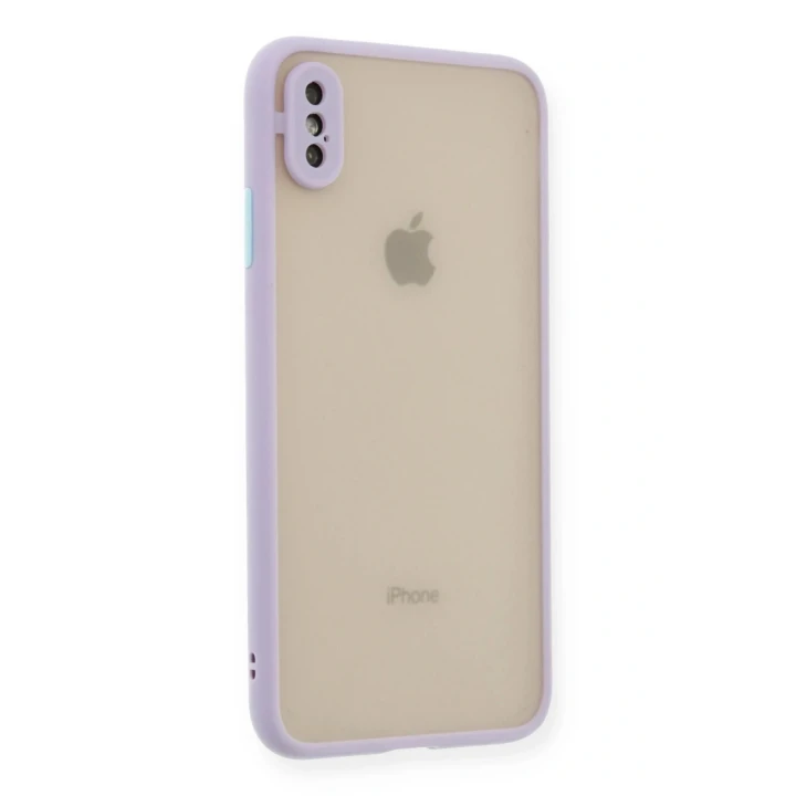 iPhone X Kılıf Montreal Silikon Kapak - Mor