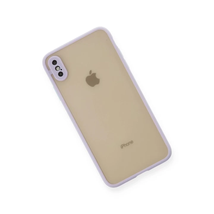 iPhone X Kılıf Montreal Silikon Kapak - Mor