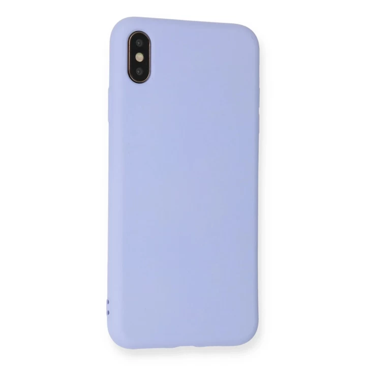 iPhone X Kılıf Nano içi Kadife Silikon - Lila