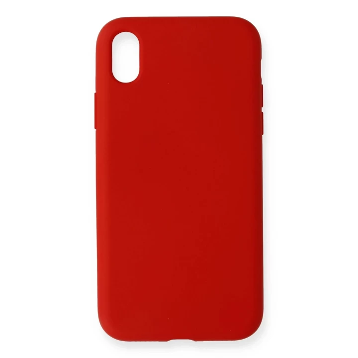iPhone XR Kılıf Nano içi Kadife Silikon - Kırmızı