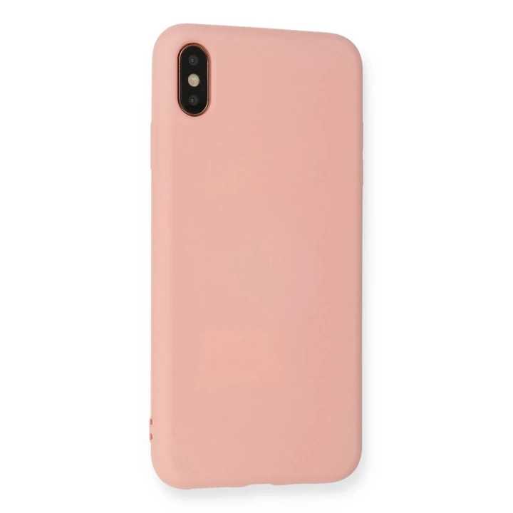 iPhone XS Max Kılıf Nano içi Kadife Silikon - Pembe