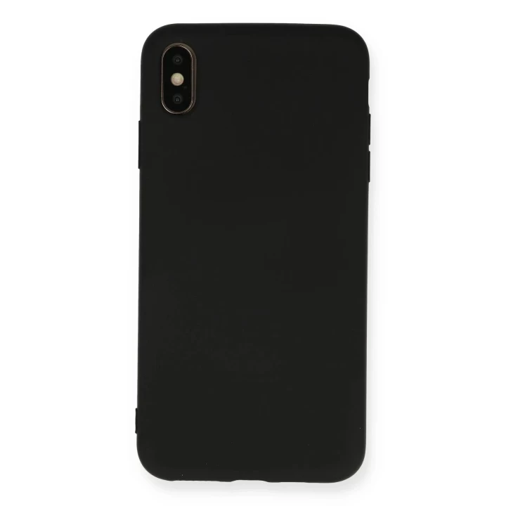 iPhone XS Max Kılıf Nano içi Kadife Silikon - Siyah